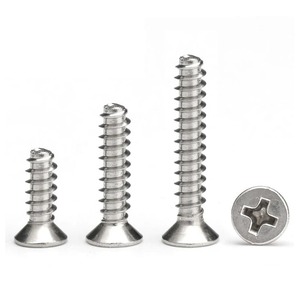 Tornillos autorroscantes de cabeza avellanada con ranura cruzada, de acero al carbono niquelado, M1 M2 M2.6 M3 M4, tornillo plano Phillips - Product Image 3