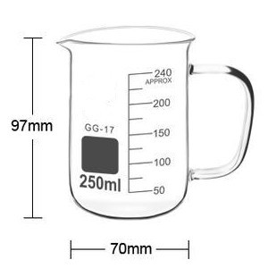 उच्च बोरोसिलिकेट 3.3 प्रयोगशाला ग्लेसवेयर ने हैंडल के साथ स्नातक किया बीकर - Product Image 5