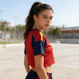 Personalizza le divise <span class=keywords><strong>da</strong></span> <span class=keywords><strong>calcio</strong></span> della nazionale 2026: maglie crop-top, tute <span class=keywords><strong>da</strong></span> allenamento <span class=keywords><strong>da</strong></span> <span class=keywords><strong>donna</strong></span> e abbigliamento sportivo <span class=keywords><strong>da</strong></span> esterno per squadre di cheerleader - Product Image 4