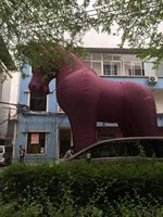 Modèle personnalisé de cheval gonflable géant de 8m pour la publicité