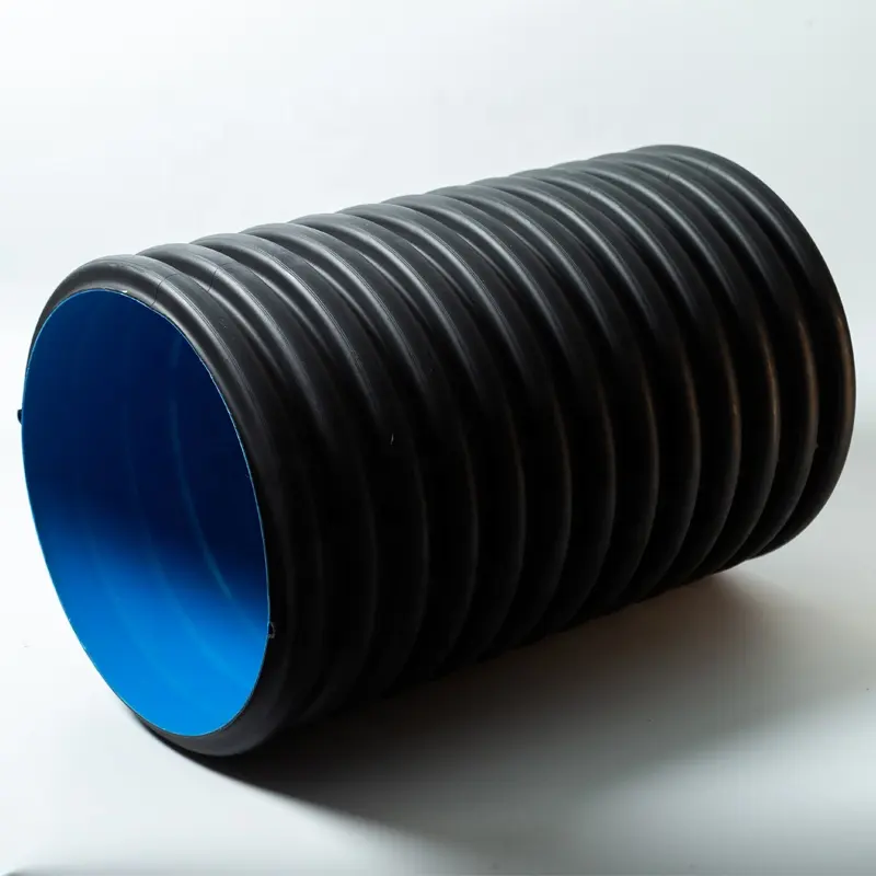 排水および下水用HDPEコルゲートパイプ高品質大径プラスチック排水パイプチューブ