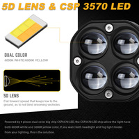 Système d'éclairage automatique pour voiture, LED 60W, phare auxiliaire laser pour moto, phare de travail