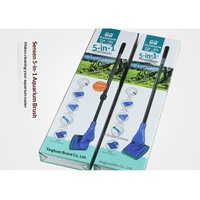 Nettoyeur de bac à poissons en plastique multifonction extensible, brosse pour aquarium, épuisette, grattoir pour aquarium, râteau à sable, éliminateur d'algues, plante aquatique