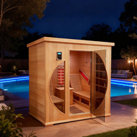 Prix d'usine - Sauna combiné sec et vapeur pour 2 personnes - Sauna intérieur en bois de cèdre