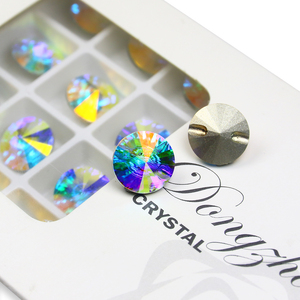 Rivoli Hình Dạng Nút Điểm Trở Lại Pha Lê Thạch Bán Buôn Loose Pha Lê Hạt Cho Quần Áo May Mặc Phụ Kiện May Nút - Product Image 5