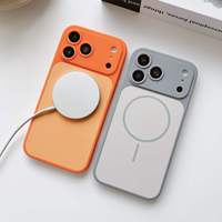 Coque de téléphone magnétique en TPU effet peau avec protection d'objectif pour iPhone 17 Series 16, design de luxe, compatible iPhone 15
