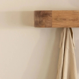 <span class=keywords><strong>Étagère</strong></span> murale flottante en bois <span class=keywords><strong>avec</strong></span> <span class=keywords><strong>porte</strong></span>-manteaux dissimulés pour <span class=keywords><strong>rangement</strong></span> et décoration <span class=keywords><strong>de</strong></span> chambre à coucher – Vente en gros personnalisée - Product Image 3