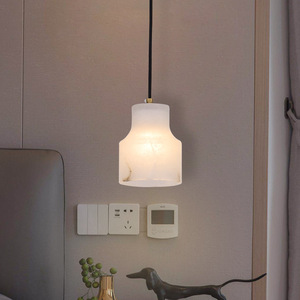 Lámpara Colgante Minimalista de Lujo, Totalmente en Cobre, con Mármol Español, Estilo Chino Moderno, para Barra de Bar, Dormitorio, Comedor, Sala de Estar - Product Image 1
