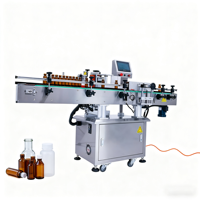 Machine d'application d'étiquettes en PVC pour cosmétiques professionnels, pour bouteilles en verre, papier, pots, boîtes, haute efficacité, écran tactile automatique