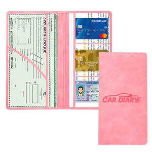 Portefeuille de documents de véhicule en cuir PU avec logo personnalisé, <span class=keywords><strong>porte</strong></span>-carte d'immatriculation et d'assurance automobile - Product Image 5