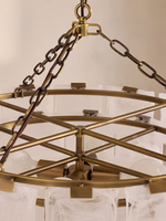 Lustre créatif en fer forgé, luminaire moderne pour plafond avec finition dorée, LED à intensité variable, lumière blanc chaud pour salon