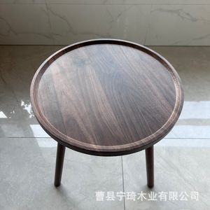 Solid wood coffee <b>table</b>, balcony sofa <b>side</b> <b>table</b>, corner <b>table</b>, simple casual artistic <b>small</b> <b>round</b> <b>table</b>, bedside <b>table</b>, tea - Product Image 3