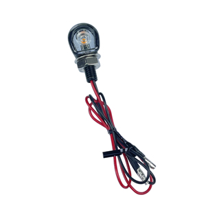 Luz LED de señal de giro universal para motocicleta, indicador de aleación de Zinc negro con intermitente impermeable, voltaje de 12V para scooters - Product Image 3