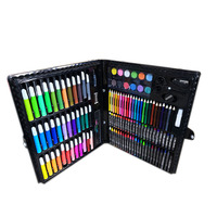 150 pièces, coffret en bois pour enfants, ensemble de dessin et de coloriage pour enfants, papeterie
