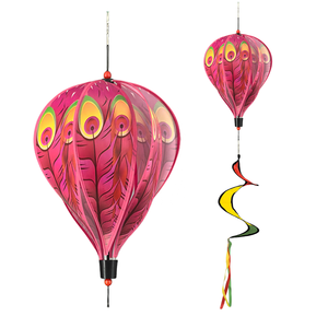 Girador de Viento con Forma de Globo Aerostático de Girasol, Decoración Colgante 3D para Jardín, Arte de Jardín Impermeable de PVC, Adorno para Exteriores, Twister Grande de 125 cm - Product Image 2