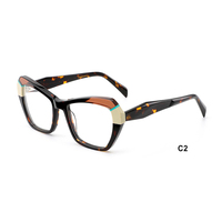 YG21163 nouvelle stratification mode femmes acétate cadres unisexe lunettes en gros optique cadres lunettes