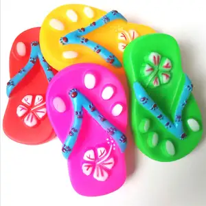 Rubber Pet Dog Chew Toy Cute Flip Flop Shape Squeaky Pet Toy
