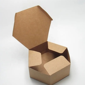 Wholesale Luxury Kraft Paper Hexagon Cake Pastry Gift <b>Box</b> 10x10x10 - Product Image 1