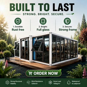 ร้านกาแฟเคลื่อนที่แบบป๊อปอัพ <span class=keywords><strong>บ้าน</strong></span>คอนเทนเนอร์ขยายได้พร้อมกระจกพาโนรามา สำหรับธุรกิจขายปลีกนอกสถานที่และบริการกลางแจ้ง - Product Image 1