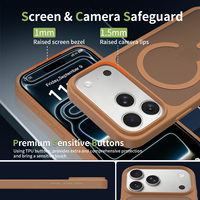 SANZHOU Coque de téléphone portable magnétique en PC transparent mat avec paillettes pour iPhone 16 17 18 Pro Max