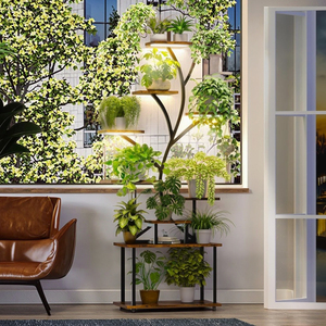 Étagère de rangement intérieure multicouche Étagère à fleurs <span class=keywords><strong>pour</strong></span> balcon avec jardinières Conception <span class=keywords><strong>d</strong></span>'<span class=keywords><strong>escalier</strong></span> - Product Image 4