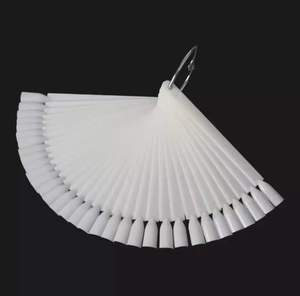 Wally Beauty Nail Art Display Board 50 Color Band Screw Nail Art Fan-shaped Color Card Finger Nail Art