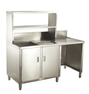 Coffee Bubble Tea Station Work Table Stainless Steel Bar Counter
