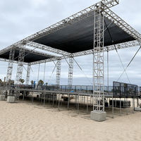 Fabricant de structures en aluminium, scène portable antidérapante à montage simple par insertion de colonnes, pour concerts et mariages