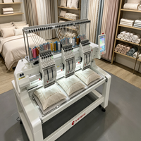 Machine à broder professionnelle pour monogrammes avec bibliothèque de polices intégrée et fonction d'imagerie miroir pour la personnalisation de serviettes et de peignoirs de luxe