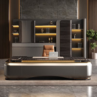 Ensemble de bureau de direction de grande taille avec chaise, design moderne et minimaliste, résistant, luxueux, élégant, commercial