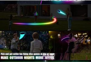 Lanceur de disques volants lumineux à LED phosphorescents, jouet de sport de plein air en plastique pour enfants - Product Image 4
