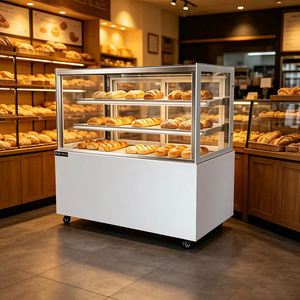 Refrigerador Exhibidor <span class=keywords><strong>de</strong></span> Pasteles <span class=keywords><strong>de</strong></span> Ángulo Recto <span class=keywords><strong>de</strong></span> Alta Calidad, Vitrina Comercial Refrigerada con Vidrio, para Panadería, Pastelería y <span class=keywords><strong>Tienda</strong></span> <span class=keywords><strong>de</strong></span> Postres - Product Image 1