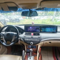 Écran double pour tableau de bord numérique de voiture, GPS de navigation pour Honda Accord 8ème génération, lecteur multimédia