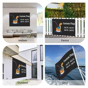 Promoción: Banderas Personalizadas de 3x5 pies para Exteriores, Doble Cara, Sublimación, Cualquier Diseño de Logotipo, Poliéster, con Protección - Product Image 3