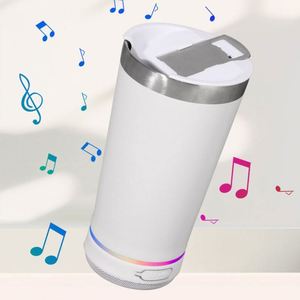 Vaso de Cerveza con Altavoz Integrado, de Acero Inoxidable de Doble Pared y 16 oz, con Logotipo Personalizado, para Viajes, Campamentos y Música - Product Image 6