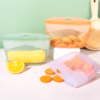 Sac de conservation alimentaire en silicone de qualité alimentaire conforme aux normes européennes, compatible micro-ondes et lave-vaisselle, 1000 ml, sac hermétique pour aliments