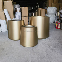 Luxe Moderne Grand Jardin Vase Moderne Jardinière Or Bronze Acier Inoxydable Métal Pot De Fleur pour La Maison et Hôtel De Mariage Décor