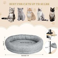 Nieuwe kattenbedhol 360 graden draaibaar verhoogd vierkant waterdicht kattenhangmat verstelbare hoogte voor buitengebruik