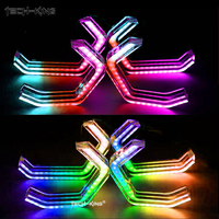 Luci LED RGBW per Auto, Effetto Inseguimento, Occhi d'Angelo Iconici M4 per E90 F30, Decorazione Auto, Occhi d'Angelo LED 3D in Acrilico con Controllo