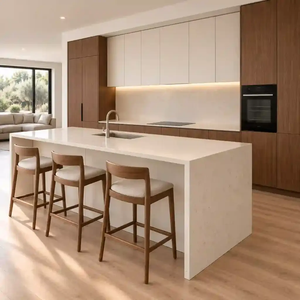 Usine <span class=keywords><strong>de</strong></span> Foshan avec 19 ans d'expérience : Armoires <span class=keywords><strong>de</strong></span> <span class=keywords><strong>cuisine</strong></span> modernes sur mesure, designs laqués, îlot, armoires modulaires compactes, ensemble complet <span class=keywords><strong>de</strong></span> rangement <span class=keywords><strong>de</strong></span> <span class=keywords><strong>cuisine</strong></span> - Product Image 2