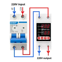 Stabilisateurs de tension 220V à affichage numérique, courant et tension réglables, 2P, usage domestique, protection contre les surtensions et les sous-tensions à réinitialisation automatique Abongl
