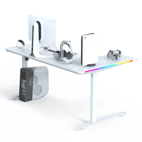 Beisijie Tables réglables d'angle de bureau de jeu rgb de luxe et de haute qualité pour la salle de la maison