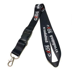 Lanière détachable <span class=keywords><strong>bleu</strong></span> marine simple personnalisée Lanière de sangle de cou à dégagement rapide avec boucle détachable - Product Image 5