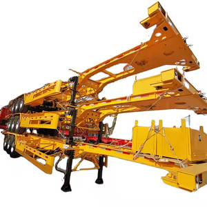 ZHONGSHENGTIANQI Chasis esquelético de 3 ejes para contenedor de envío 40-45 pies Semi remolque de camión con cuello de cisne con carga útil de 70kg - Product Image 1