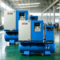 Compresseur d'air à vis 4-en-1 DUKAS avec système de contrôle intelligent, neuf, lubrifié et refroidi par air