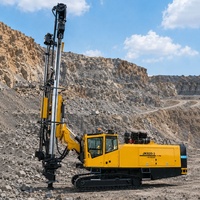 Compresseur d'air intégré sur chenilles tout-terrain de marque chinoise pour forage DTH, profondeur de forage 30/35m, pour roche dure et exploitation minière aurifère