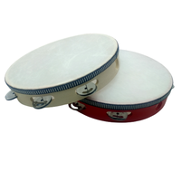 Tambourin à main en métal et bois, diamètre 10 cm, certifié CE EN71, pour danse, église, fête, mariage, enfants et adultes
