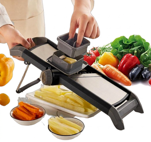 LOVFE Hachoir Manuel Portable Multifonctionnel pour Légumes, Mandoline, Coupe-Légumes pour Salades, Préparation de Repas et Cuisine Fitness - Product Image 1