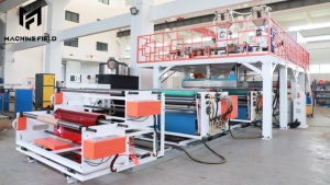 Máquina de película de burbujas de aire de 2/3/4 capas de alta velocidad MF 60 m/min Nuevo diseño Plataforma extrusora de plástico Diseño Rollo de burbujas de 1600mm de ancho - Product Image 3