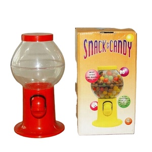 Bestzone Mini Plastic Gumball machine snack dispenser with bubble gum balls candy